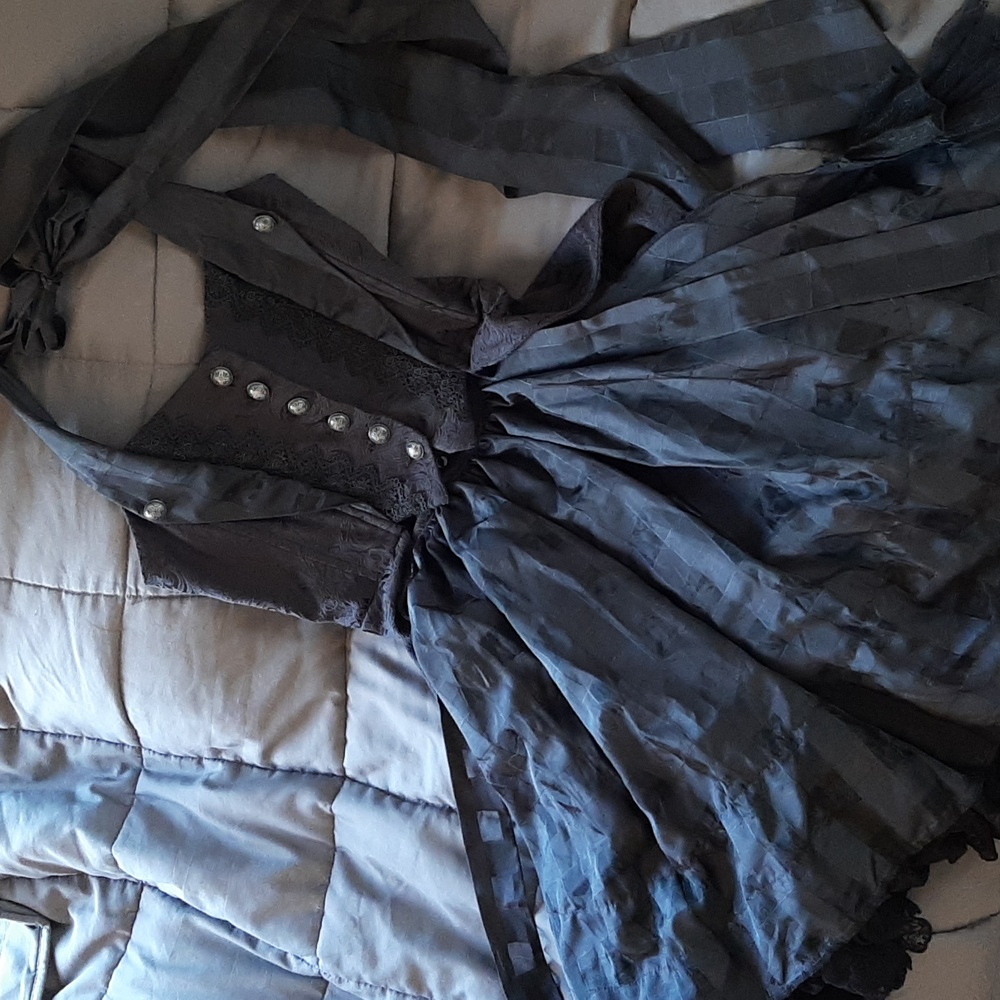 Mr Zeki S lolita black Vest - ruffle gothic